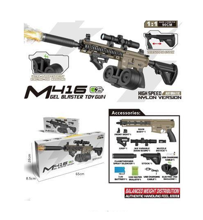 90cm Electric M416 Gel Blaster Shooting Gun - Nylon Version