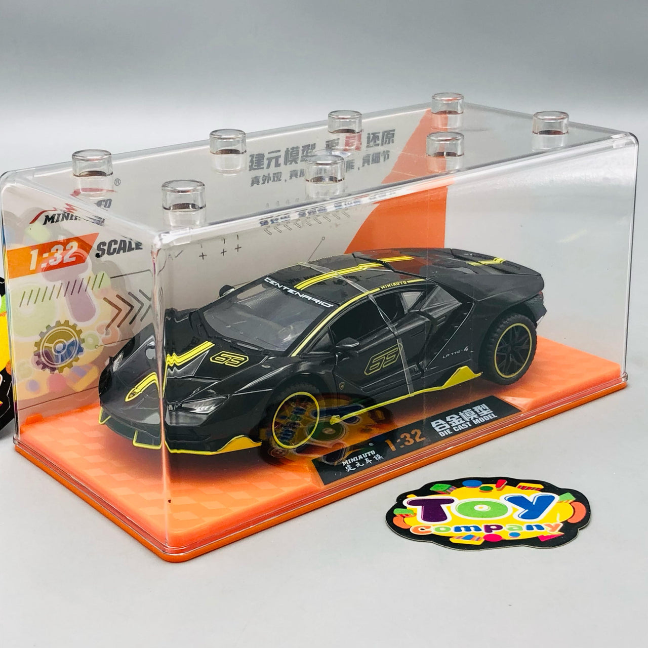 1:32 Diecast Lamborghini Centenario With Acrylic Display Box - Black