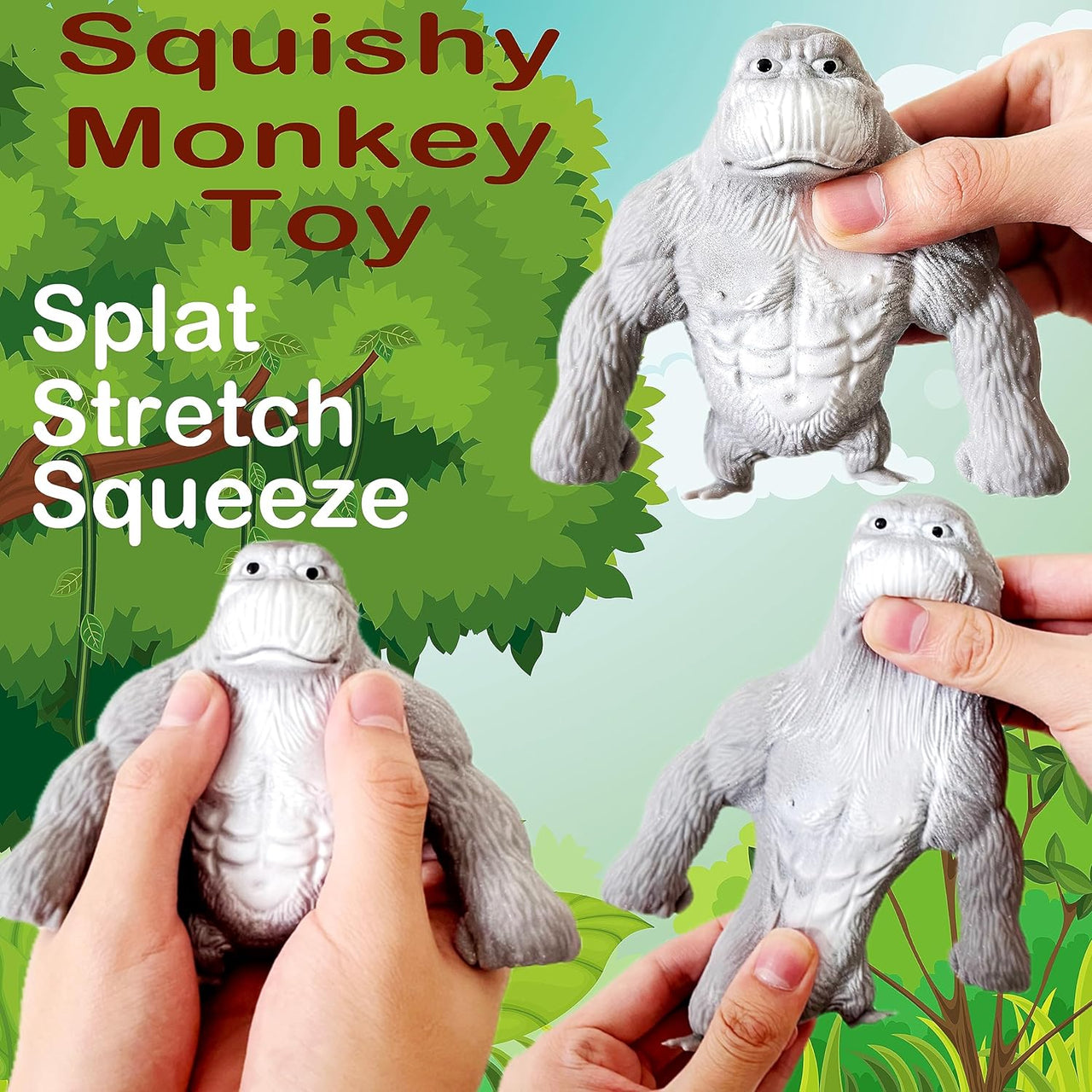 Squeeze Stretchy Gorilla Anti Stress Toy
