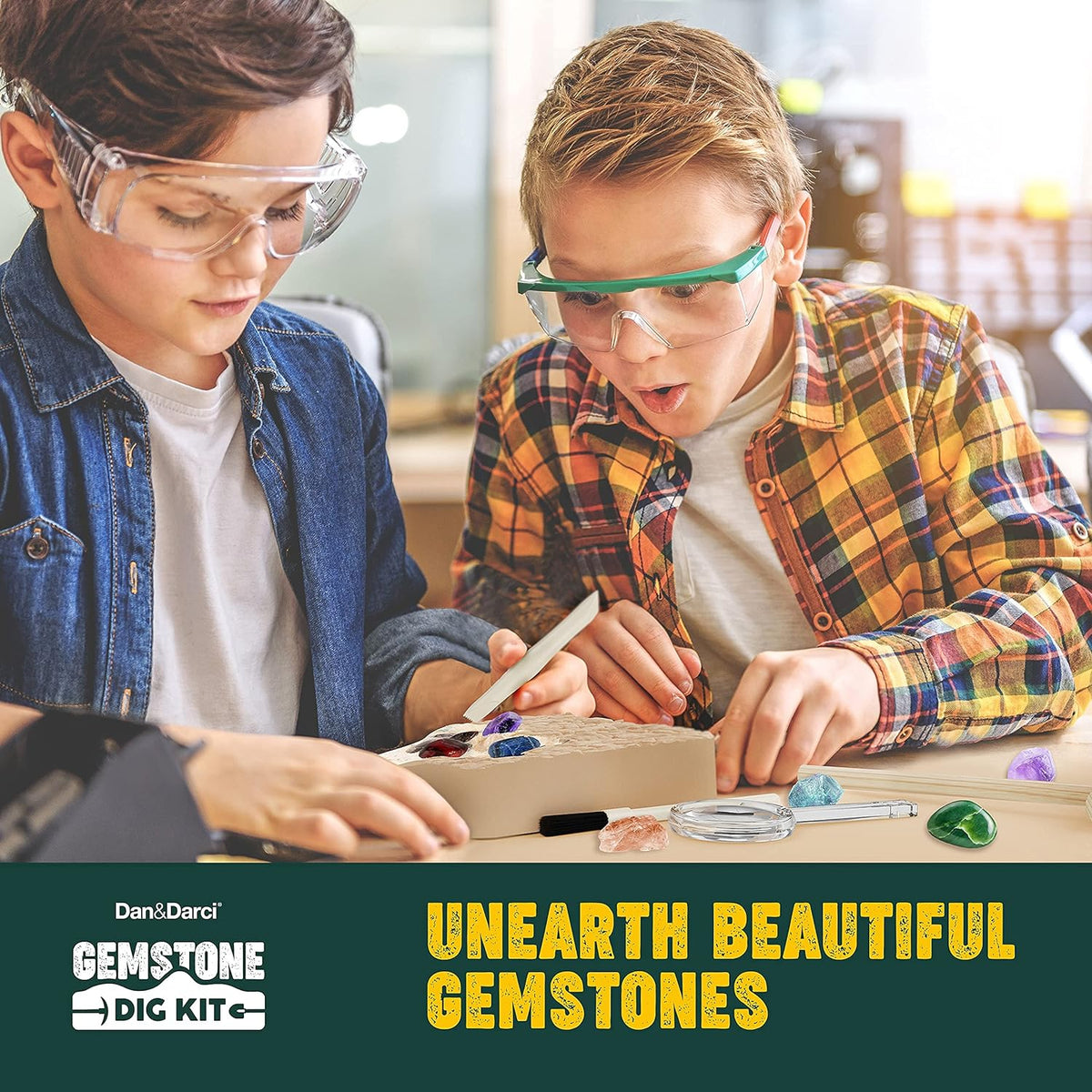 Genuine Mega Gemstone Dig Kit - Dig-up 15 Gems