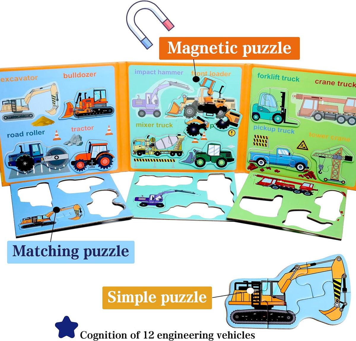 3D Magnetic Puzzle Book-Assortment