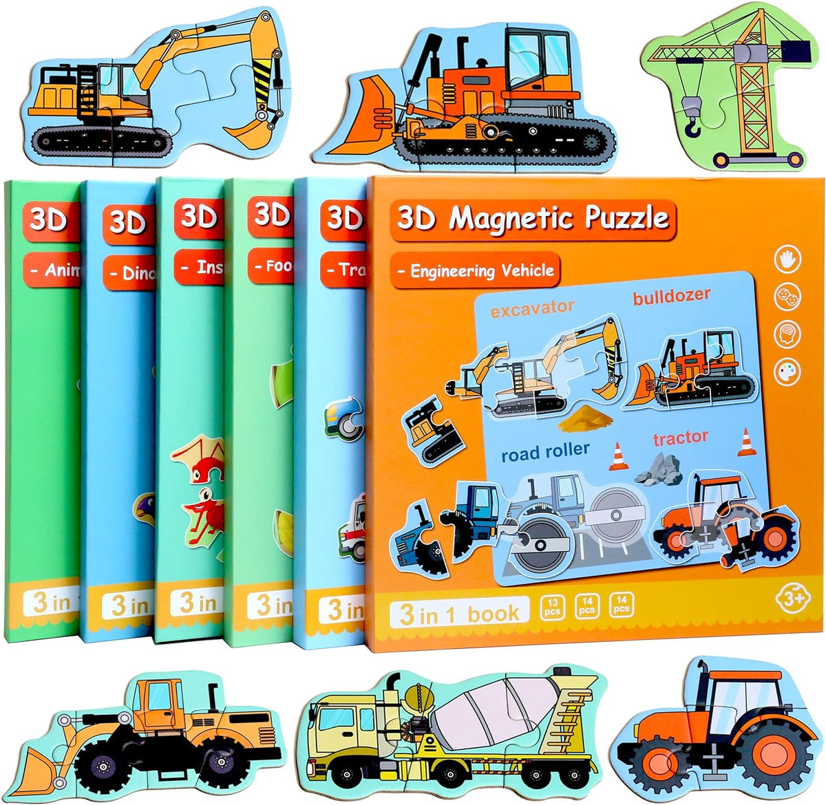 3D Magnetic Puzzle Book-Assortment