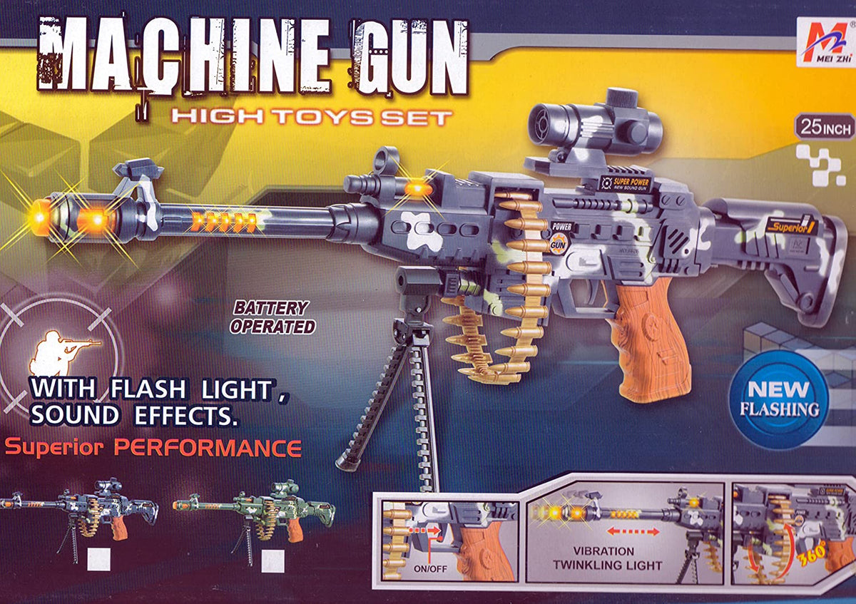 Battery Operated Machine Gun - Laser Light