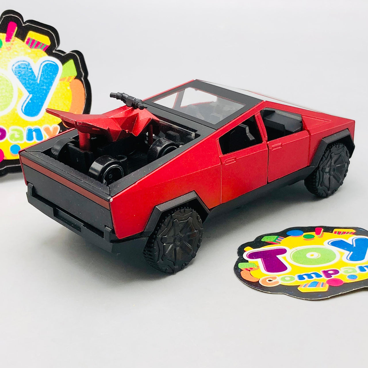 Mini Diecast Tesla Pickup Truck With Bike - 1Pc