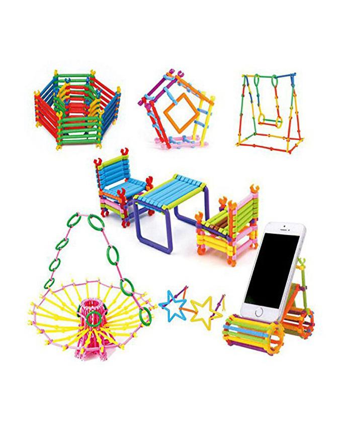 Puzzle Blocks with Round Storage Bucket
