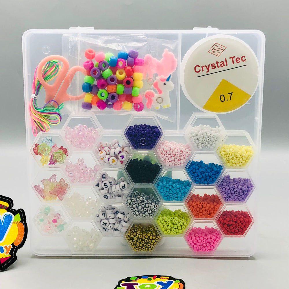 DIY Colorful Beads Set For Girls With Storage Box