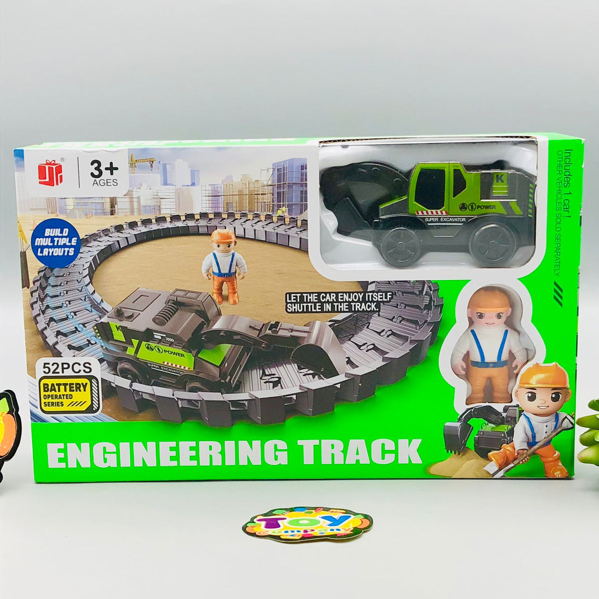 52Pcs Battery Operated Engineering Track Set