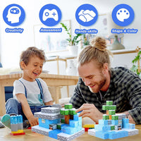 92Pcs 3D Magnetic Cube Construction World Blocks