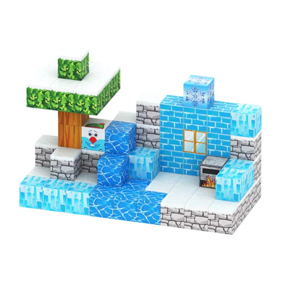 92Pcs 3D Magnetic Cube Construction World Blocks