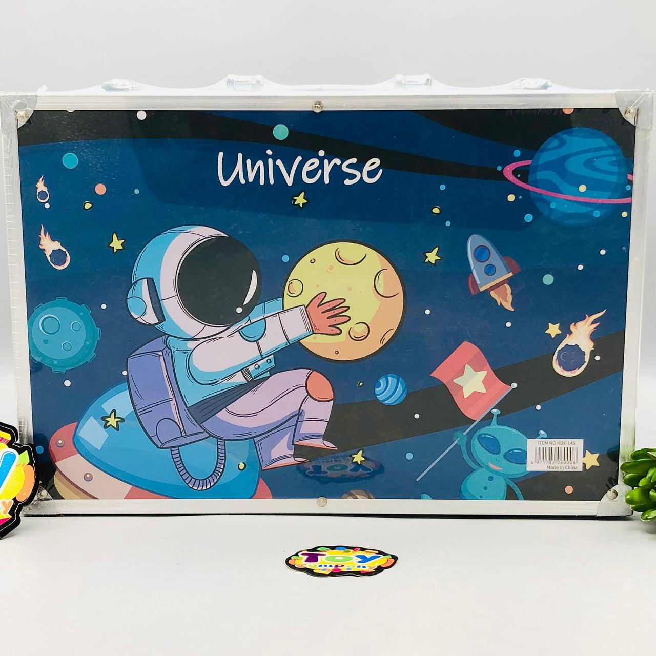 145Pcs Premium Space Themed Kids Painting Kit Briefcase