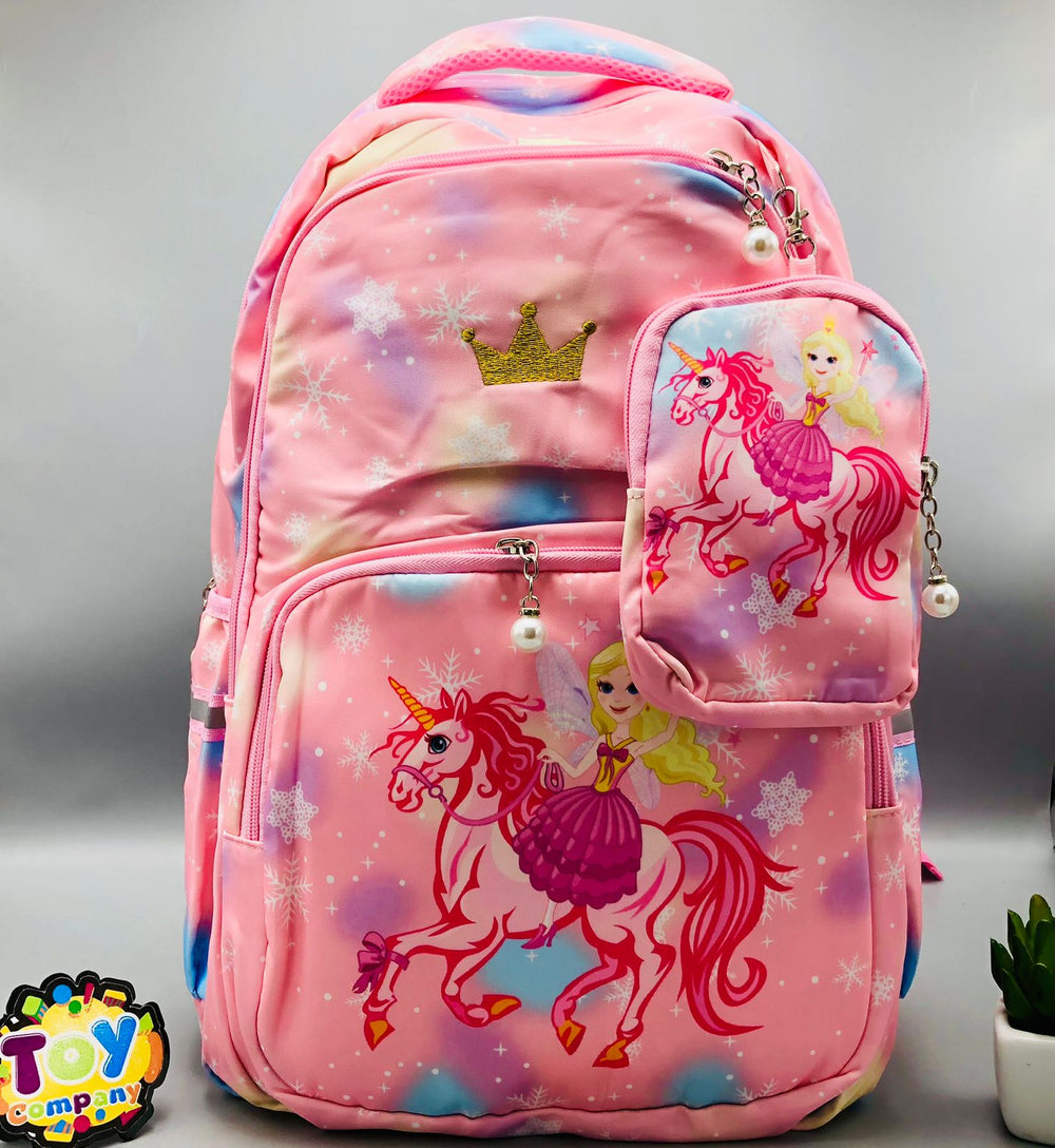 17* Inches Premium Unicorn Bag With Pouch