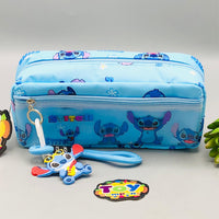 Premium Stitch Themed Kids Pencil Pouch - Blue