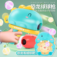 Manual Dinosaur Sticky Ball Shooting Gun With Plush Target