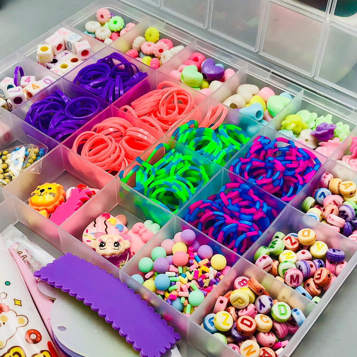 DIY Colorful Jewellery Beads Set With Storage Box