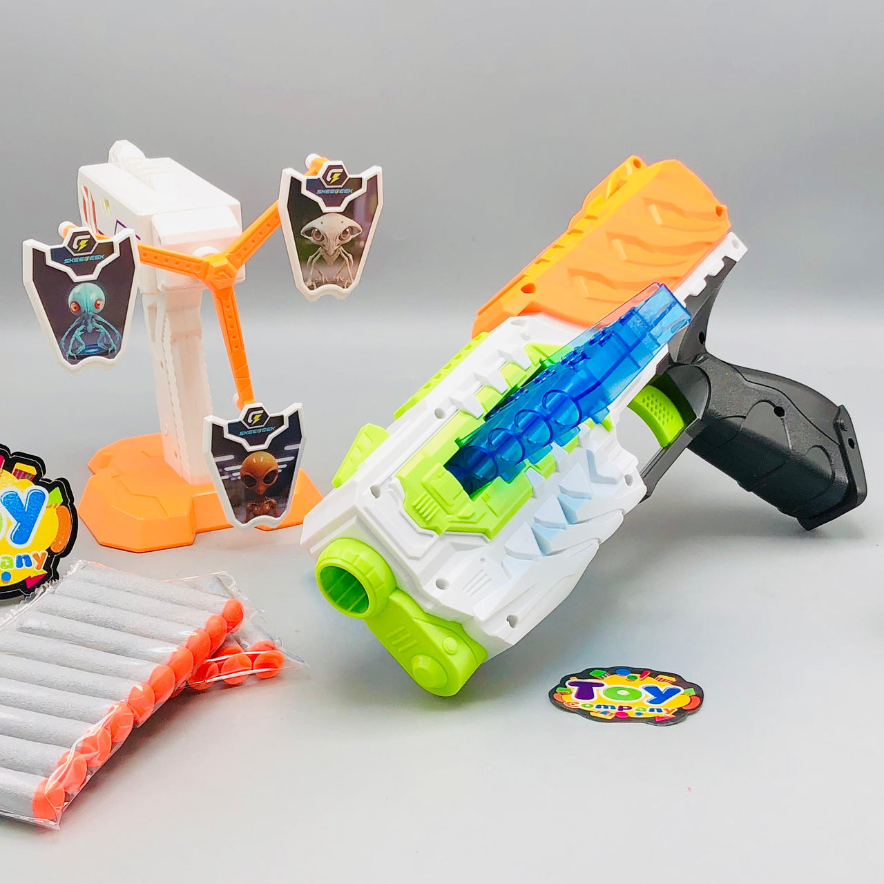 Manual Super Shoot Soft Bullet Gun With Rotating Target