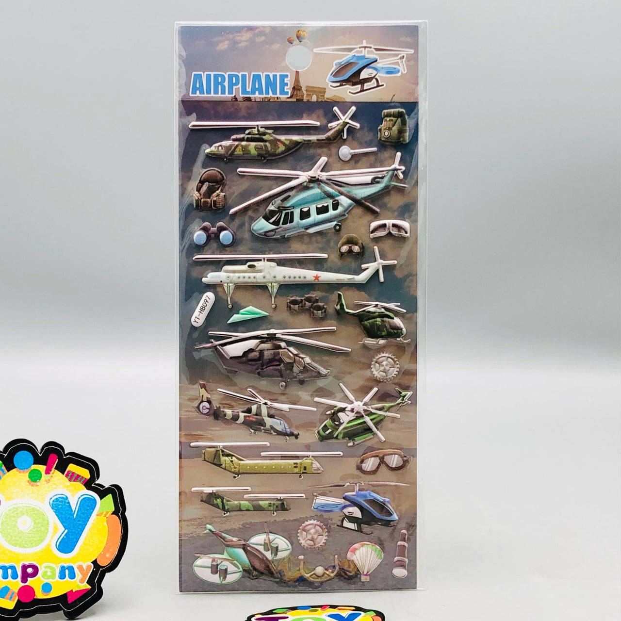 3D Airplane Themed Sticker - 1Pc