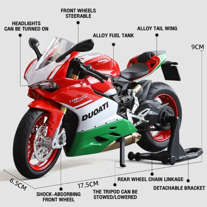 1:12 Diecast Ducati 1199 Model Bike