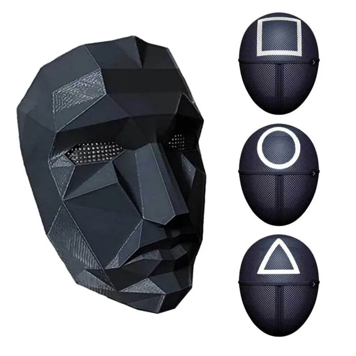 Halloween Black Boss Plastic Mask-Assortment