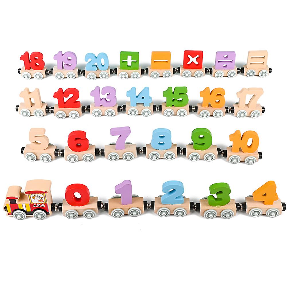 Wooden Magnetic Digital Train 0-20 With Signs