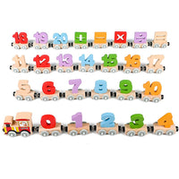 Wooden Magnetic Digital Train 0-20 With Signs