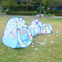 Thumbnail for 3in1 Foldable Tunnel Tent House - Blue