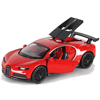 1:64 Diecast Bugatti With Acrylic Display Box - Red