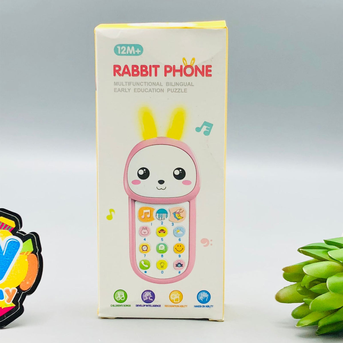 Kids Rabbit Design Puzzle Mobile Phone With Lights