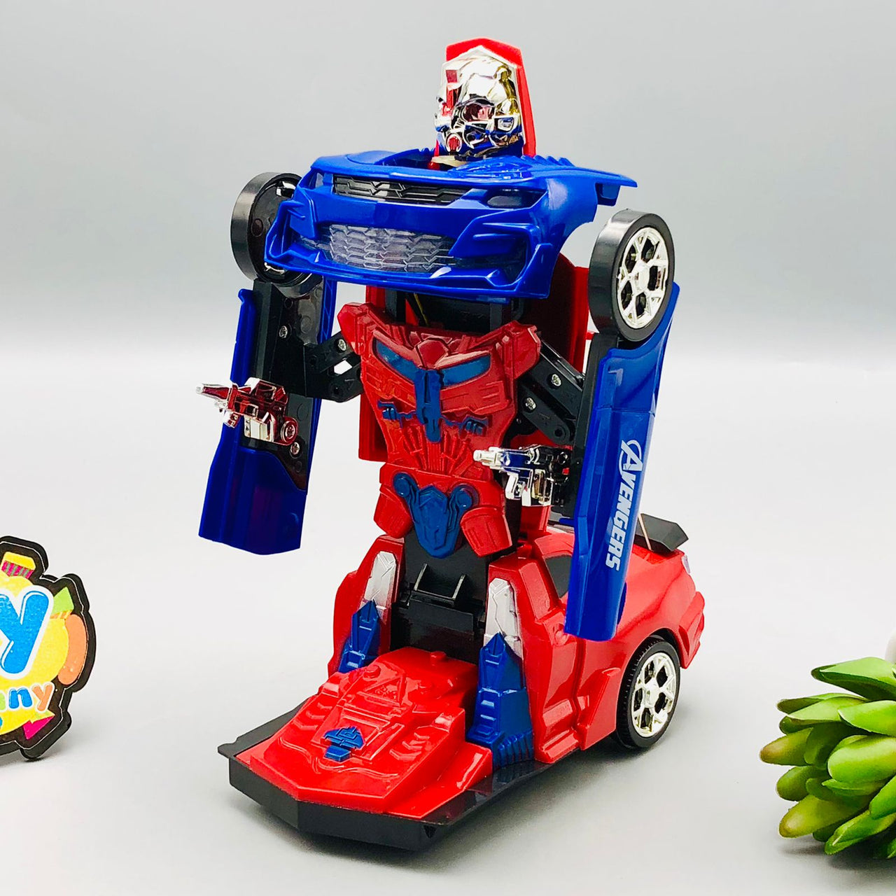 Deformation Avengers Robot Super Change Car With Lights & Music