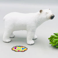 1Pc Premium White Polar Bear Animal Figure Toy