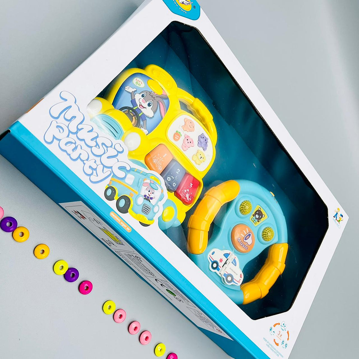 Music Party Set - Bunny Car & Steering Wheel