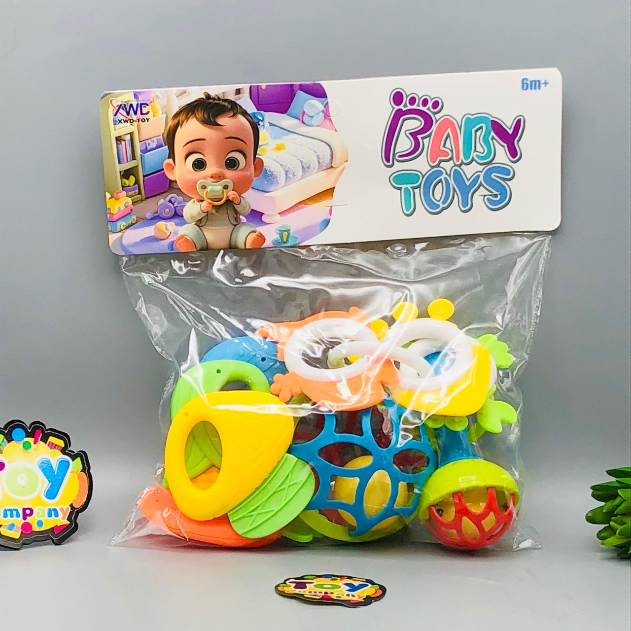 9Pcs Premium Baby Teether & Rattles Set