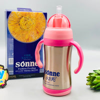 340ml Sonne Stainless Steel Fashion Feeding Bottle - Pink