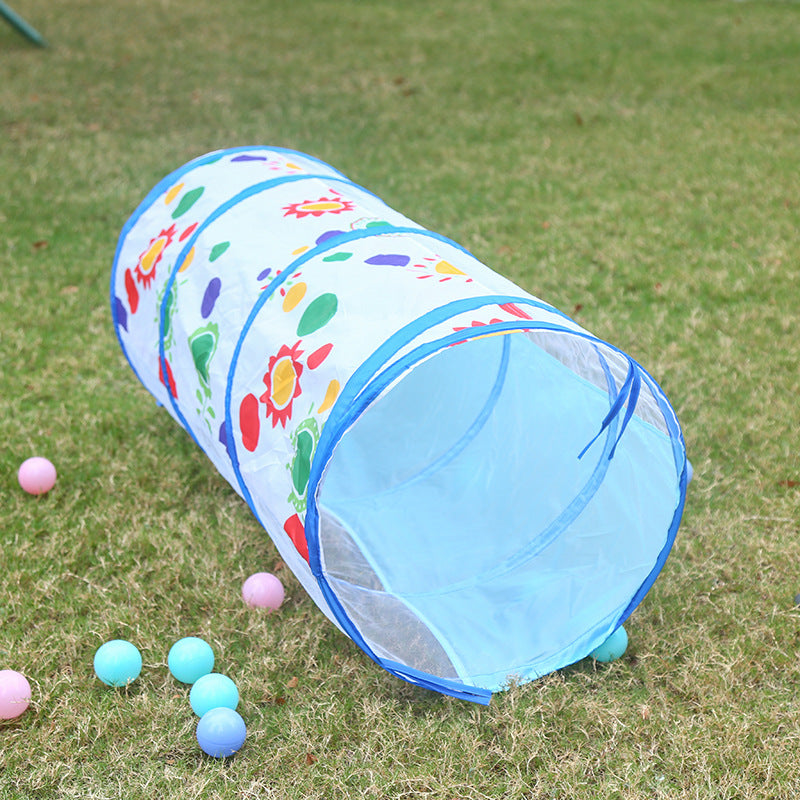 3in1 Foldable Tunnel Tent House - Blue