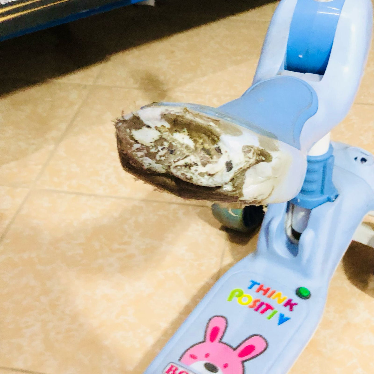 Sky Blue Adjustable Kids Scooter Without Handle - Major Fault