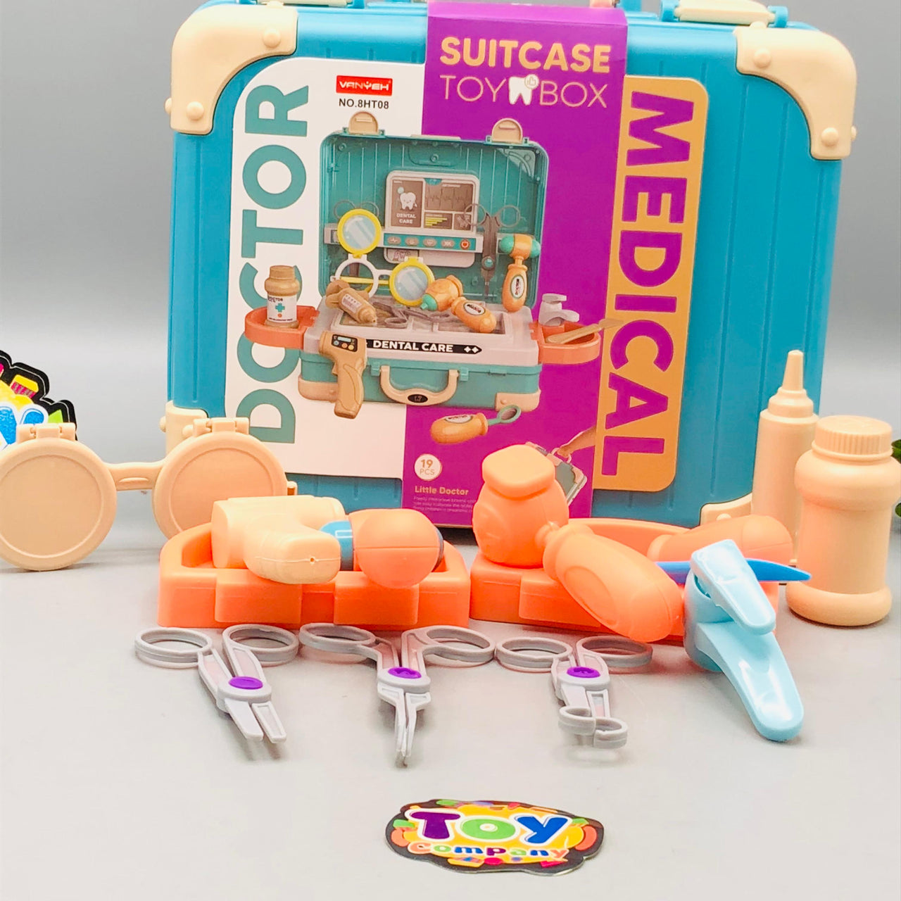 19Pcs Pretend Play Kids Doctor Medical Suitcase