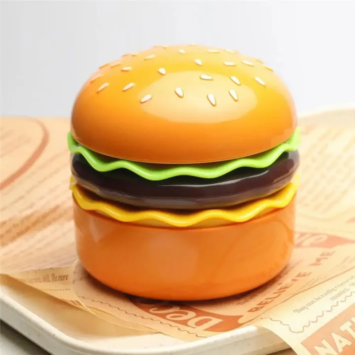 Rechargeable Cute Burger Table Lamp With Sharpener