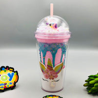 Double-Walled Snowflake Ice-cream Sipper Mug