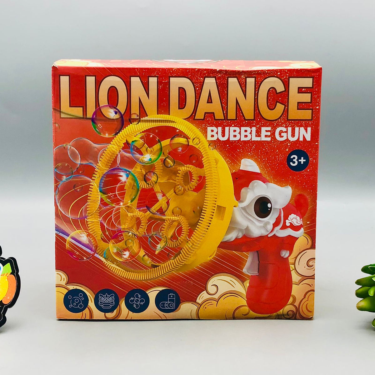 Battery Operated Cartoon Dance Colorful Bubble Gun