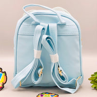 7.5* Inches Girls Fancy Bow Backpack - Blue