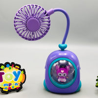 Rechargeable Cartoon Design Flexible Lamp Fan - Assortment