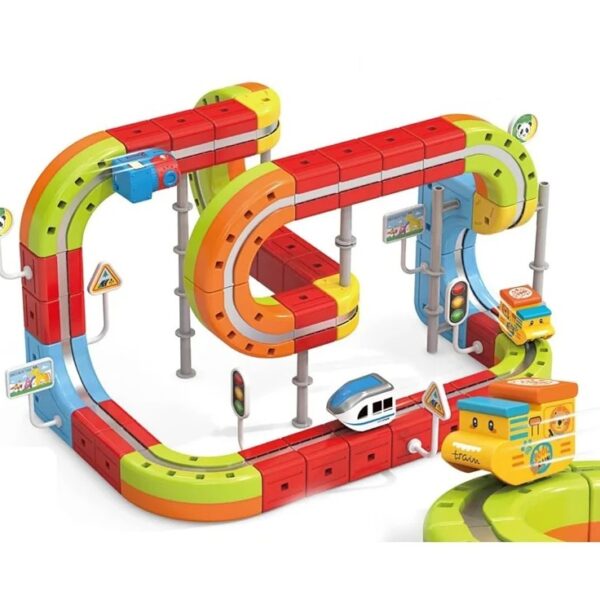 98Pcs DIY Magnetic Levitation Train Track Set