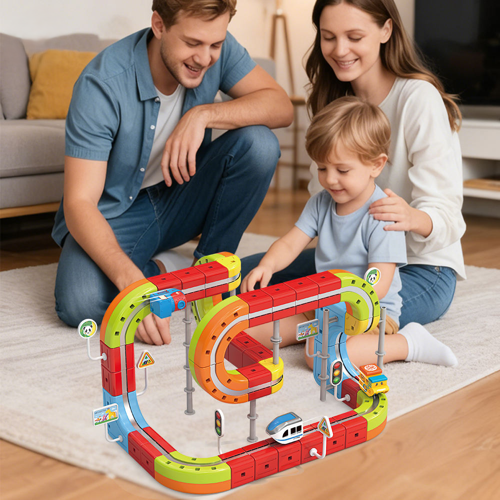 98Pcs DIY Magnetic Levitation Train Track Set
