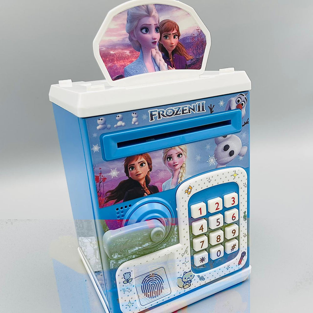Frozen Piggy Bank ATM with Finger Print & Password Unlock
