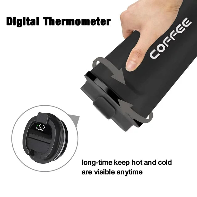 510ml Stainless Steel Vacuum Coffee Mug Temperature Display