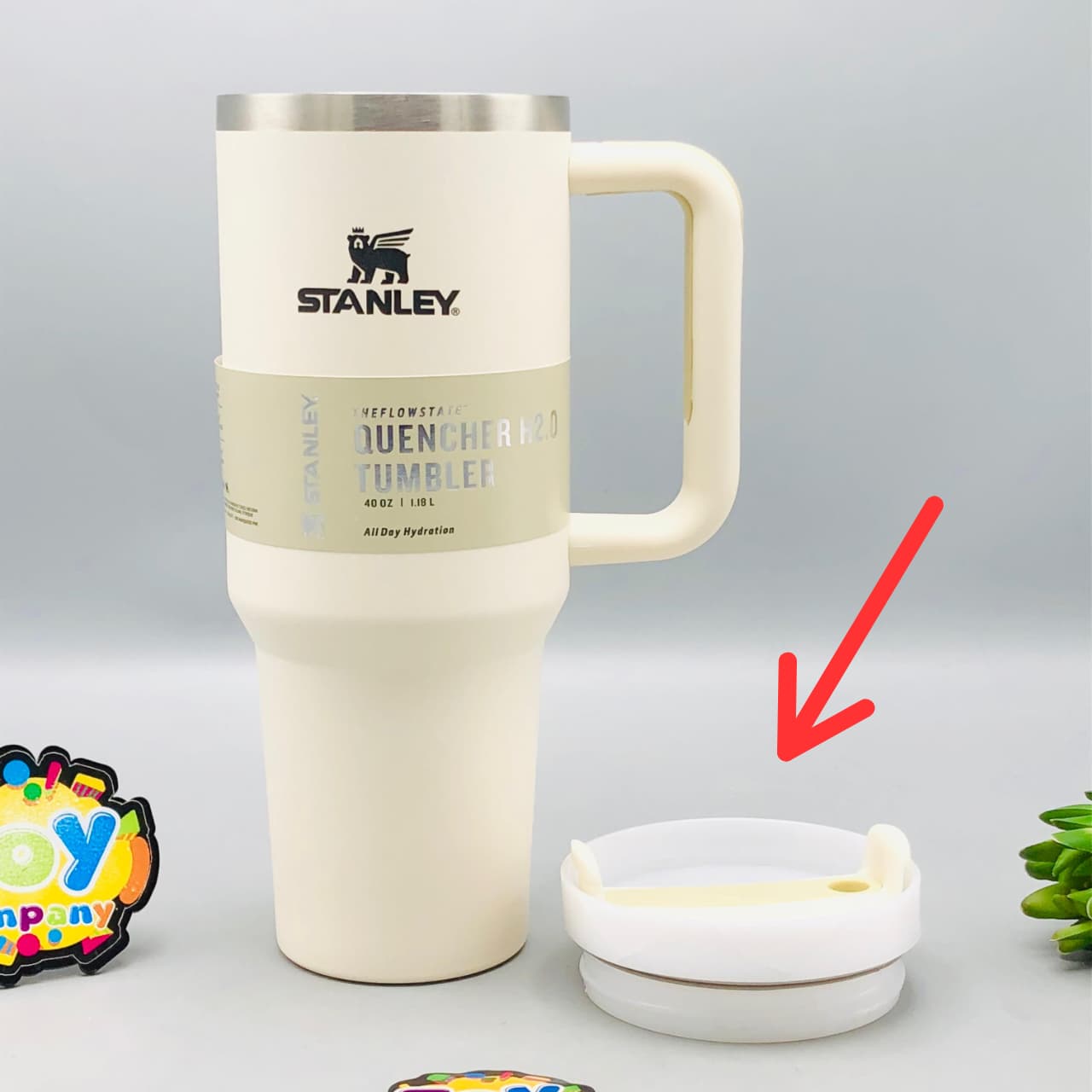 Gray Stanley Insulated Tumbler With Straw - Minor Fault