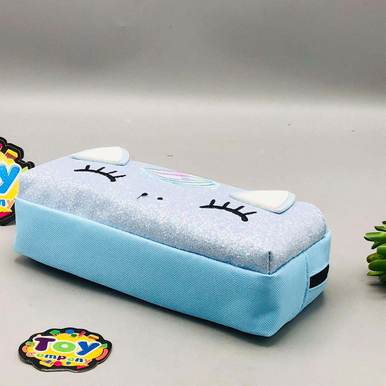 Premium Unicorn Themed Kids Pencil Pouch - Blue