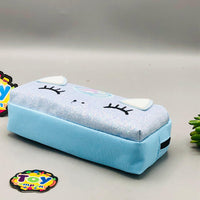 Premium Unicorn Themed Kids Pencil Pouch - Blue