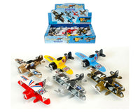 1Pc Diecast Pullback Combat Airplane Model - Assortment