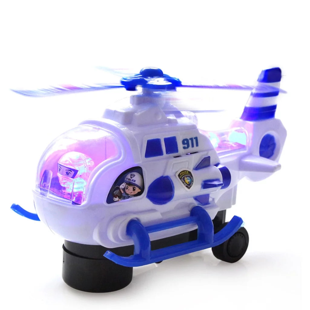 Electric Police Helicopter With Lights & Sound