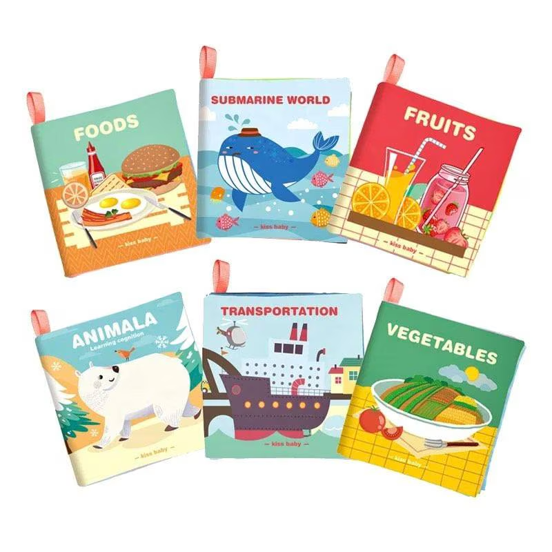 Premium Montessori Educational Cloth Book - 6Pcs